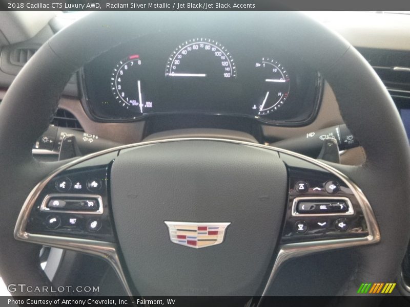 Radiant Silver Metallic / Jet Black/Jet Black Accents 2018 Cadillac CTS Luxury AWD