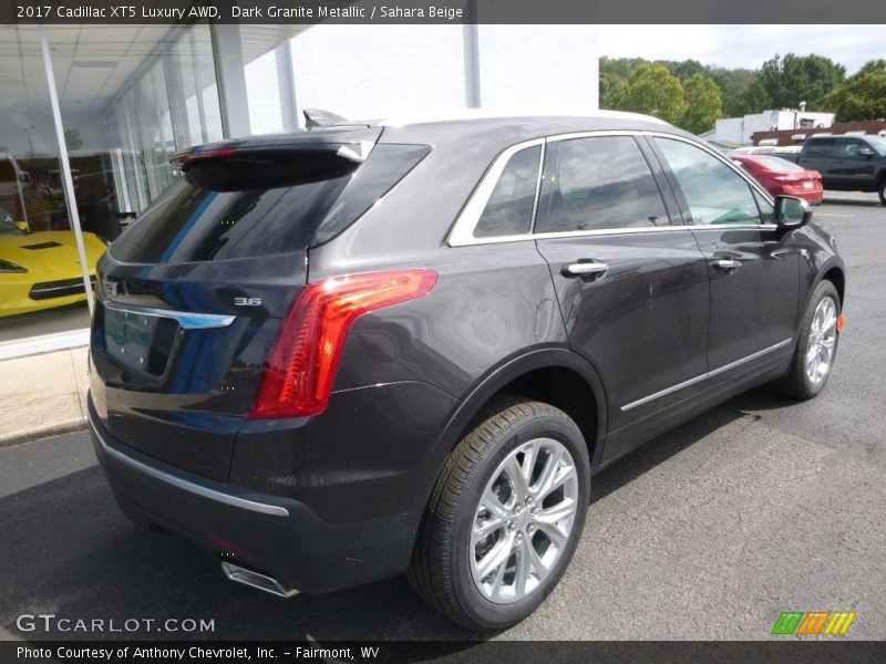 Dark Granite Metallic / Sahara Beige 2017 Cadillac XT5 Luxury AWD