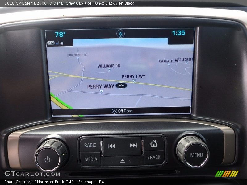 Navigation of 2018 Sierra 2500HD Denali Crew Cab 4x4