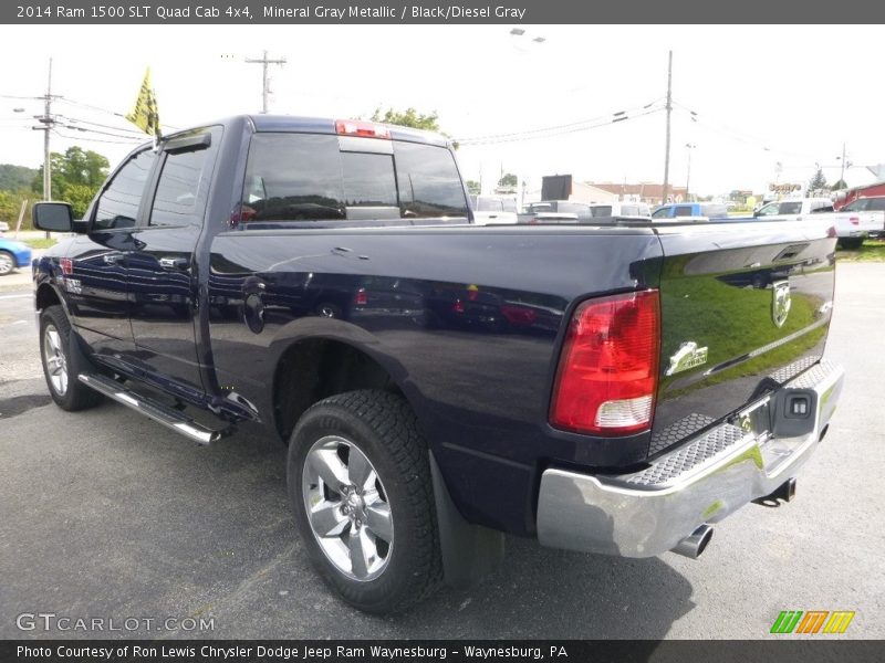 Mineral Gray Metallic / Black/Diesel Gray 2014 Ram 1500 SLT Quad Cab 4x4