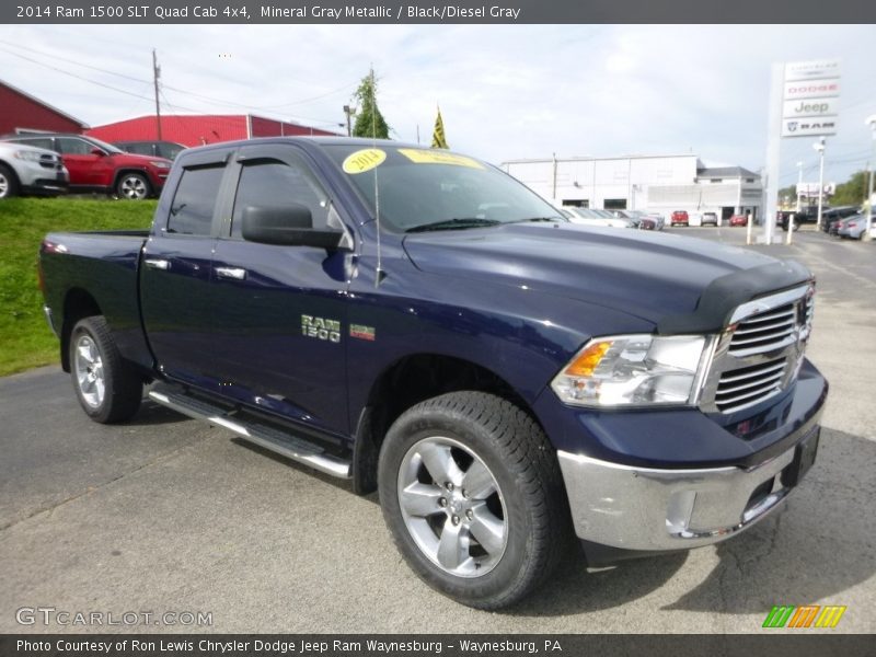 Mineral Gray Metallic / Black/Diesel Gray 2014 Ram 1500 SLT Quad Cab 4x4