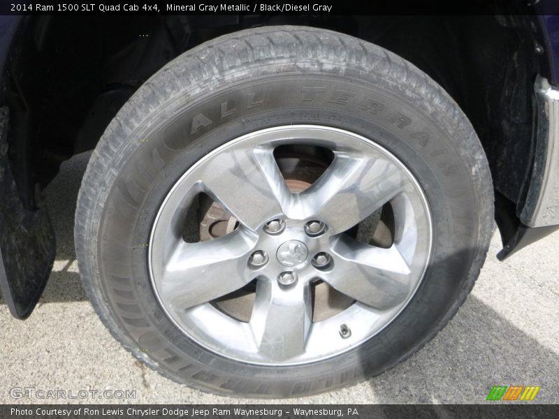 Mineral Gray Metallic / Black/Diesel Gray 2014 Ram 1500 SLT Quad Cab 4x4