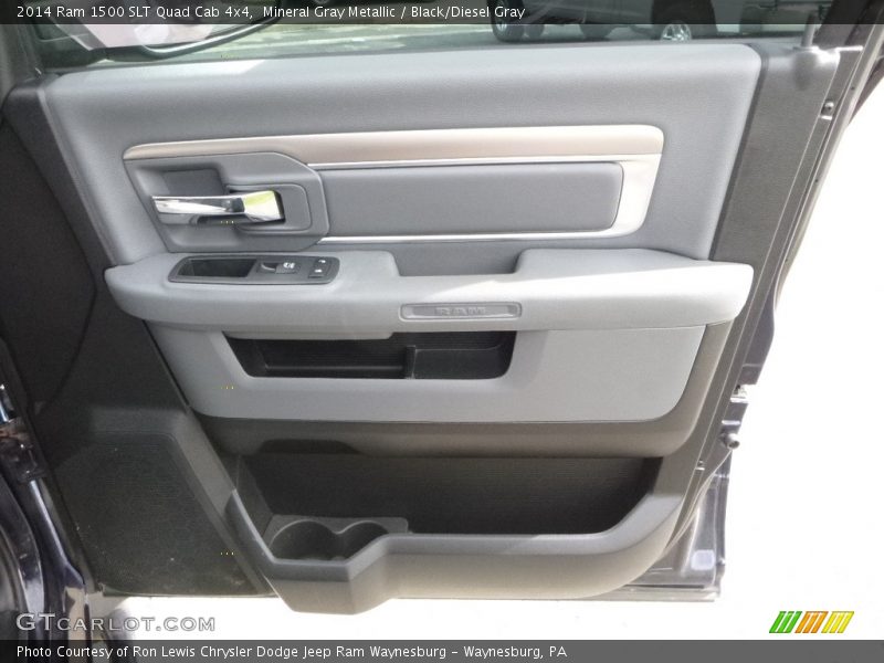Mineral Gray Metallic / Black/Diesel Gray 2014 Ram 1500 SLT Quad Cab 4x4