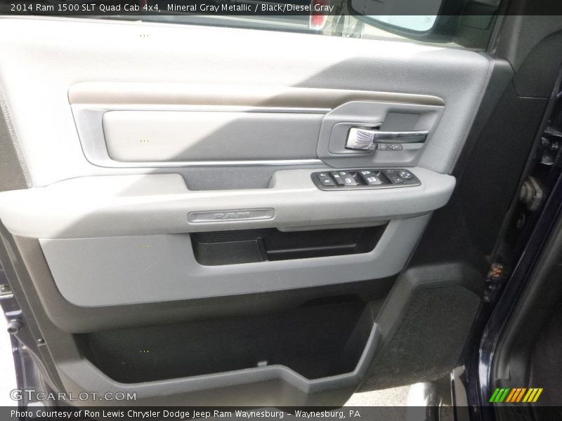 Mineral Gray Metallic / Black/Diesel Gray 2014 Ram 1500 SLT Quad Cab 4x4