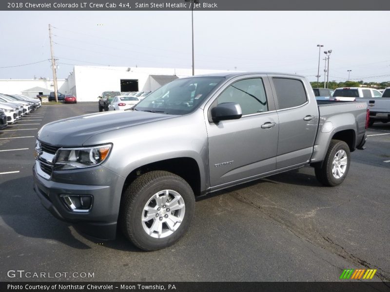 Satin Steel Metallic / Jet Black 2018 Chevrolet Colorado LT Crew Cab 4x4