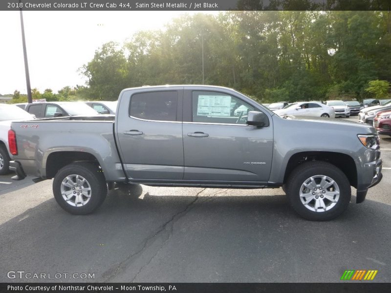 Satin Steel Metallic / Jet Black 2018 Chevrolet Colorado LT Crew Cab 4x4