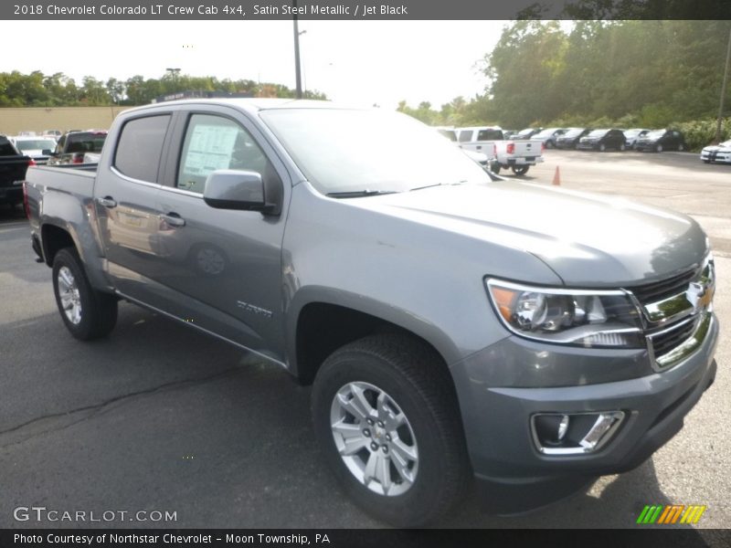 Satin Steel Metallic / Jet Black 2018 Chevrolet Colorado LT Crew Cab 4x4