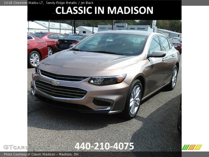 Sandy Ridge Metallic / Jet Black 2018 Chevrolet Malibu LT