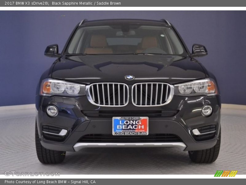 Black Sapphire Metallic / Saddle Brown 2017 BMW X3 sDrive28i