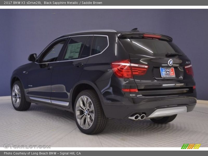 Black Sapphire Metallic / Saddle Brown 2017 BMW X3 sDrive28i
