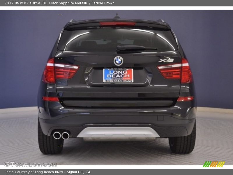 Black Sapphire Metallic / Saddle Brown 2017 BMW X3 sDrive28i