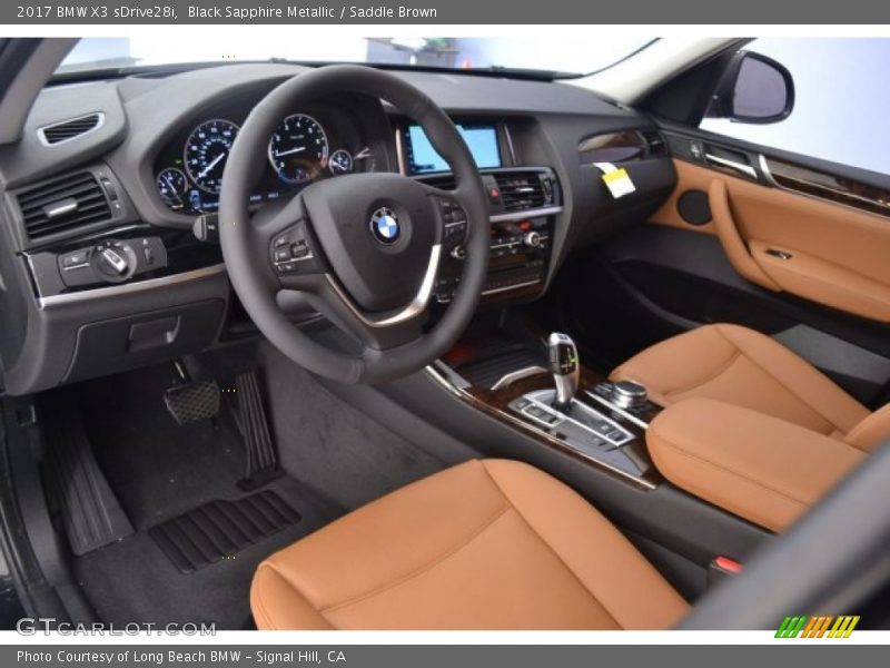 Black Sapphire Metallic / Saddle Brown 2017 BMW X3 sDrive28i