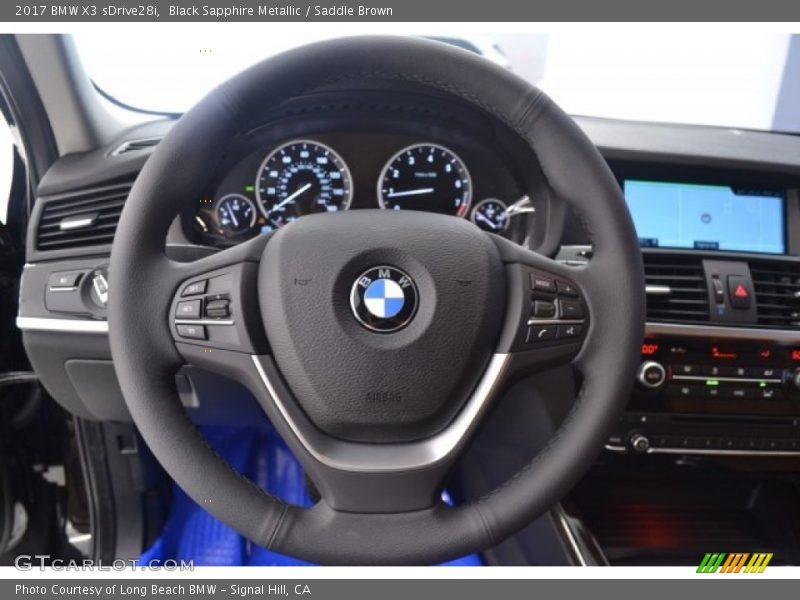 Black Sapphire Metallic / Saddle Brown 2017 BMW X3 sDrive28i