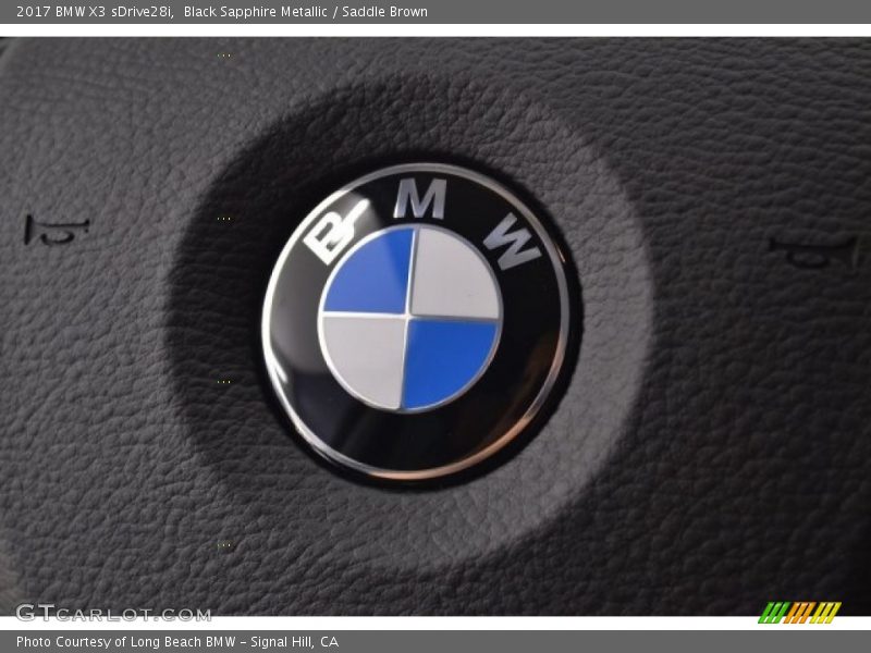 Black Sapphire Metallic / Saddle Brown 2017 BMW X3 sDrive28i