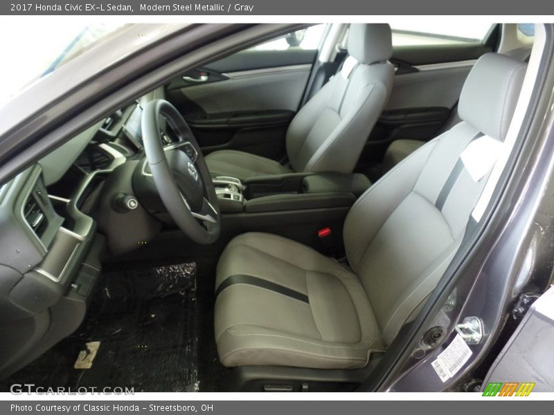 Modern Steel Metallic / Gray 2017 Honda Civic EX-L Sedan
