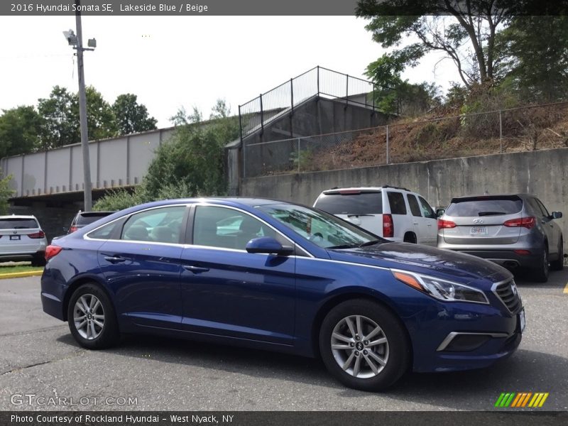 Lakeside Blue / Beige 2016 Hyundai Sonata SE