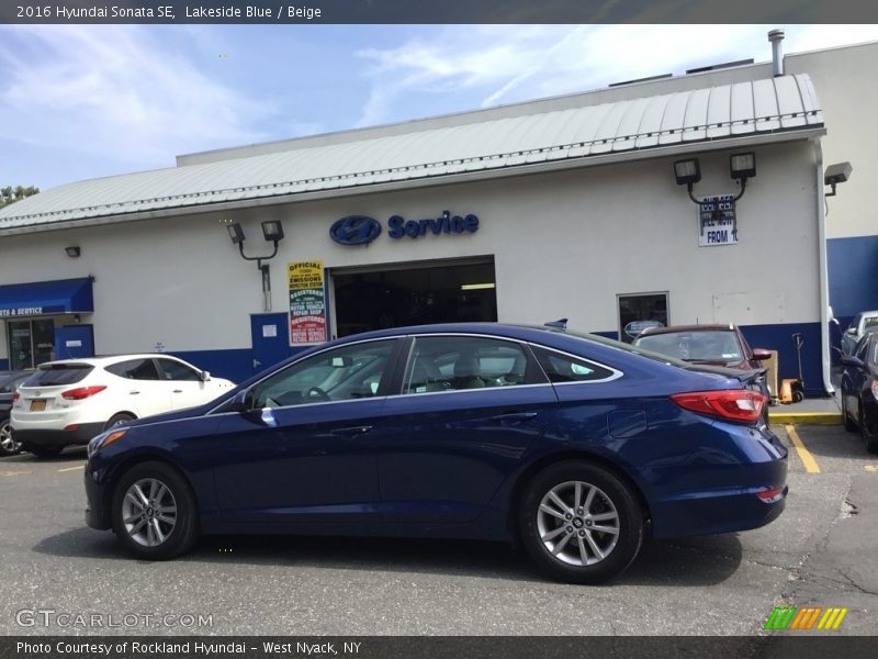 Lakeside Blue / Beige 2016 Hyundai Sonata SE