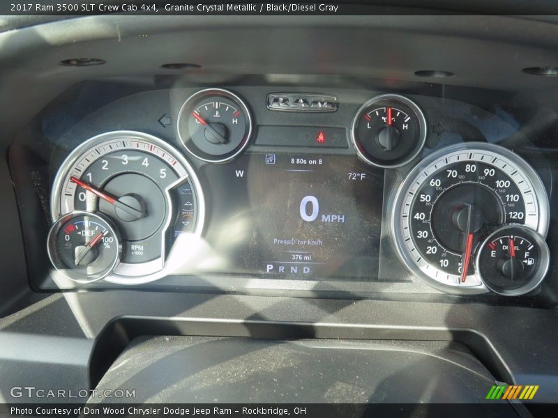 Granite Crystal Metallic / Black/Diesel Gray 2017 Ram 3500 SLT Crew Cab 4x4