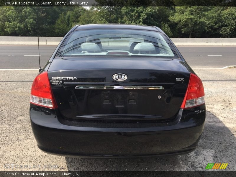 Ebony Black / Gray 2009 Kia Spectra EX Sedan