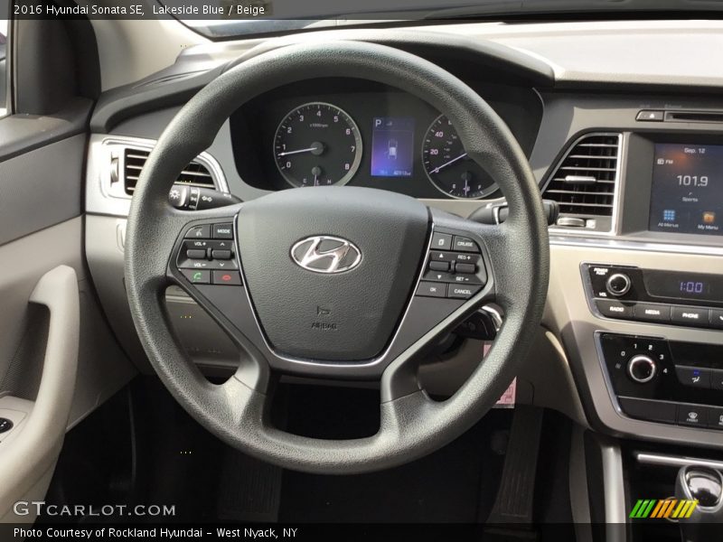 Lakeside Blue / Beige 2016 Hyundai Sonata SE