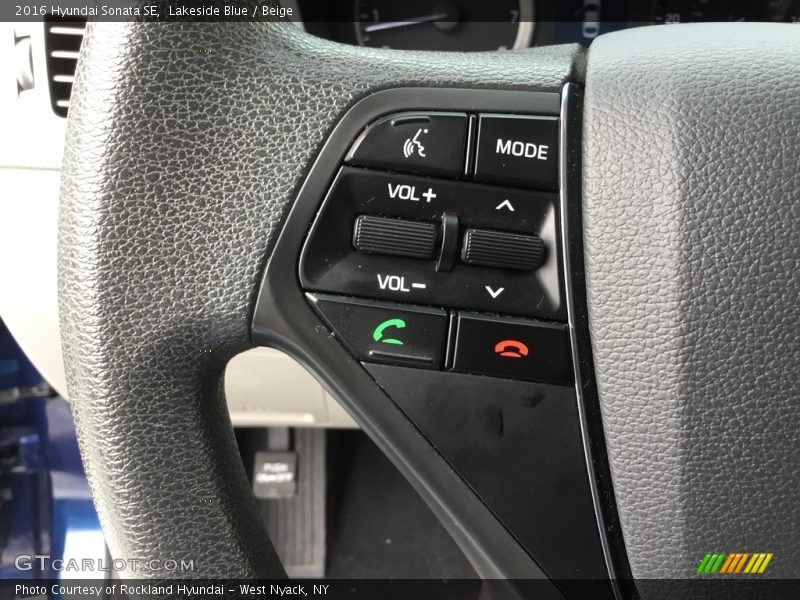 Lakeside Blue / Beige 2016 Hyundai Sonata SE