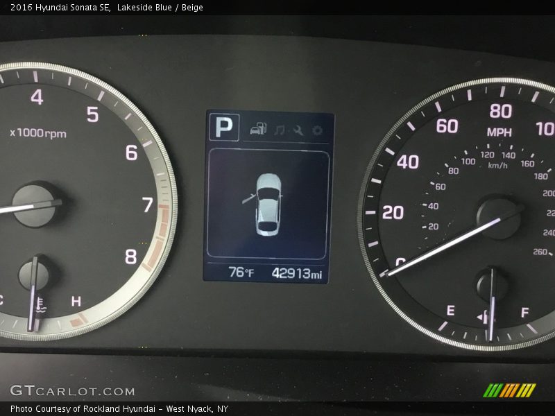Lakeside Blue / Beige 2016 Hyundai Sonata SE