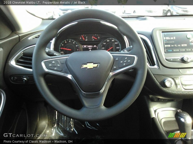 Pepperdust Metallic / Jet Black 2018 Chevrolet Malibu LT