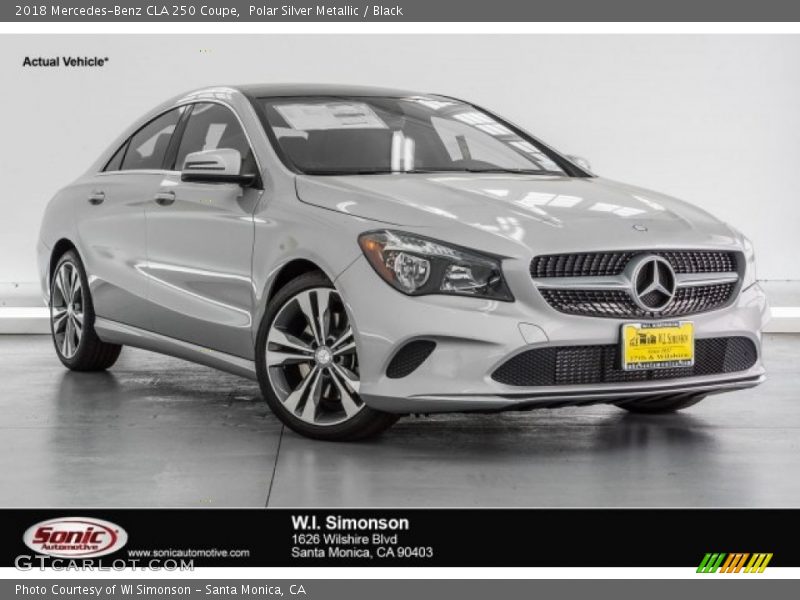Polar Silver Metallic / Black 2018 Mercedes-Benz CLA 250 Coupe