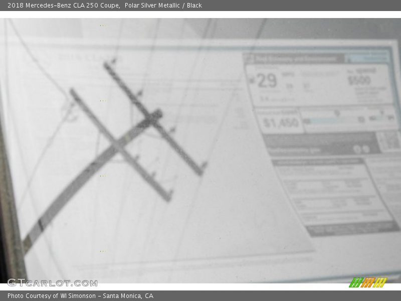 Polar Silver Metallic / Black 2018 Mercedes-Benz CLA 250 Coupe