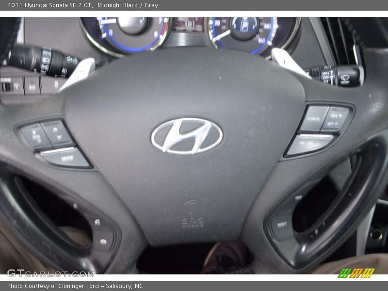 Midnight Black / Gray 2011 Hyundai Sonata SE 2.0T