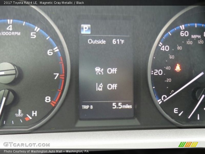 Magnetic Gray Metallic / Black 2017 Toyota RAV4 LE
