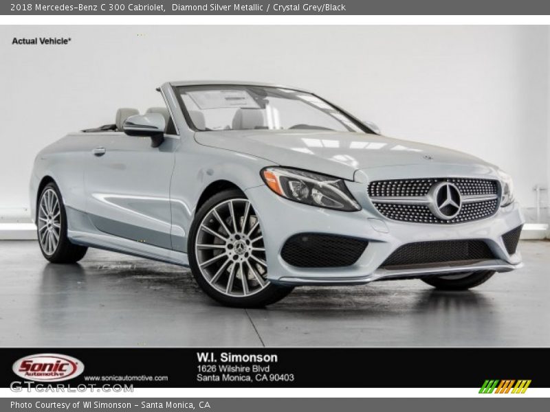 Diamond Silver Metallic / Crystal Grey/Black 2018 Mercedes-Benz C 300 Cabriolet