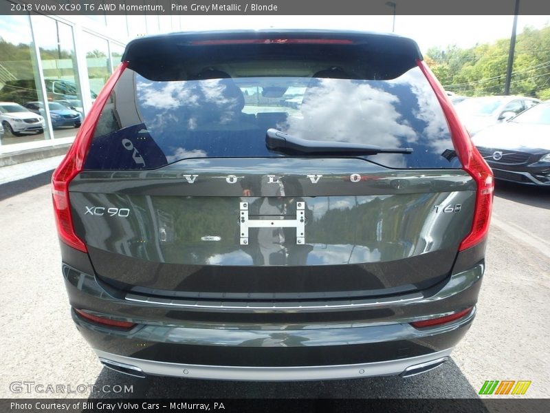 Pine Grey Metallic / Blonde 2018 Volvo XC90 T6 AWD Momentum