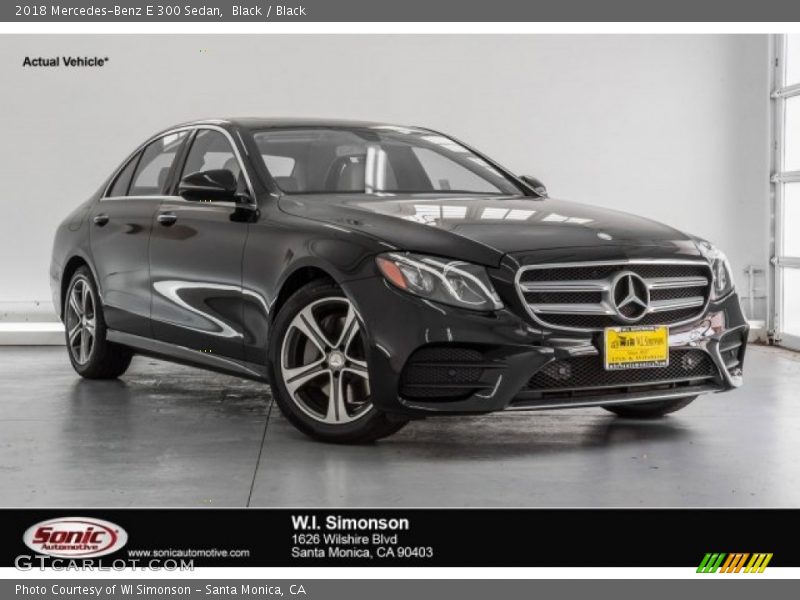 Black / Black 2018 Mercedes-Benz E 300 Sedan
