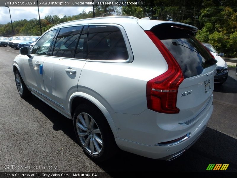 Crystal White Pearl Metallic / Charcoal 2018 Volvo XC90 T6 AWD Inscription