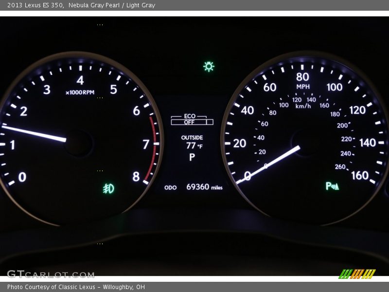 Nebula Gray Pearl / Light Gray 2013 Lexus ES 350