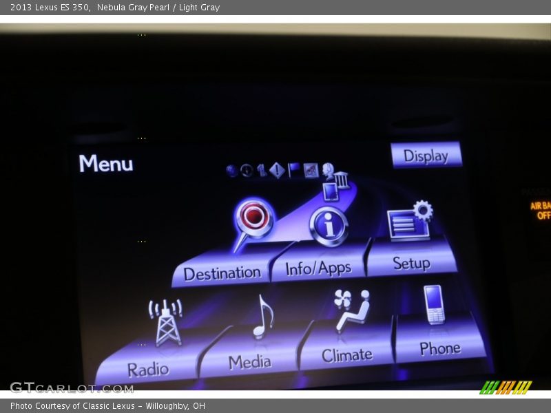 Nebula Gray Pearl / Light Gray 2013 Lexus ES 350
