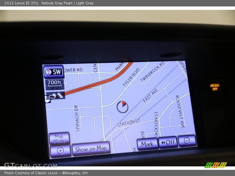 Nebula Gray Pearl / Light Gray 2013 Lexus ES 350