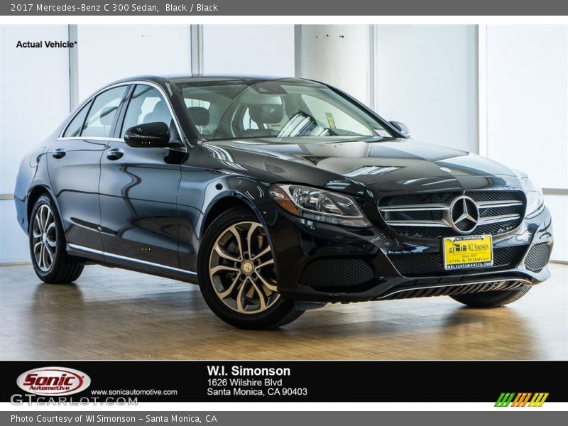 Black / Black 2017 Mercedes-Benz C 300 Sedan