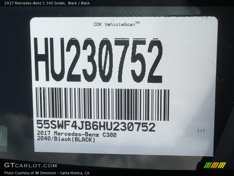Black / Black 2017 Mercedes-Benz C 300 Sedan