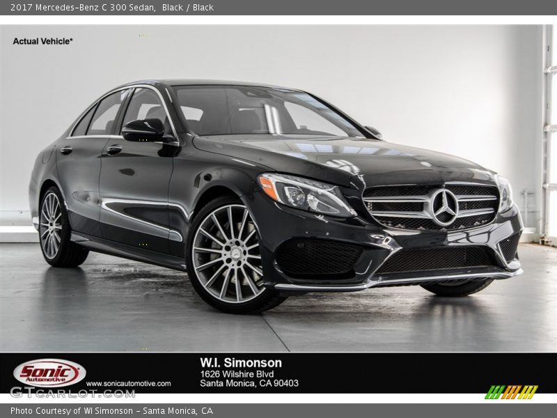 Black / Black 2017 Mercedes-Benz C 300 Sedan
