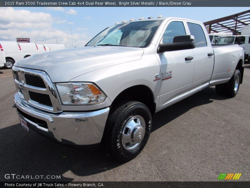 Bright Silver Metallic / Black/Diesel Gray 2015 Ram 3500 Tradesman Crew Cab 4x4 Dual Rear Wheel