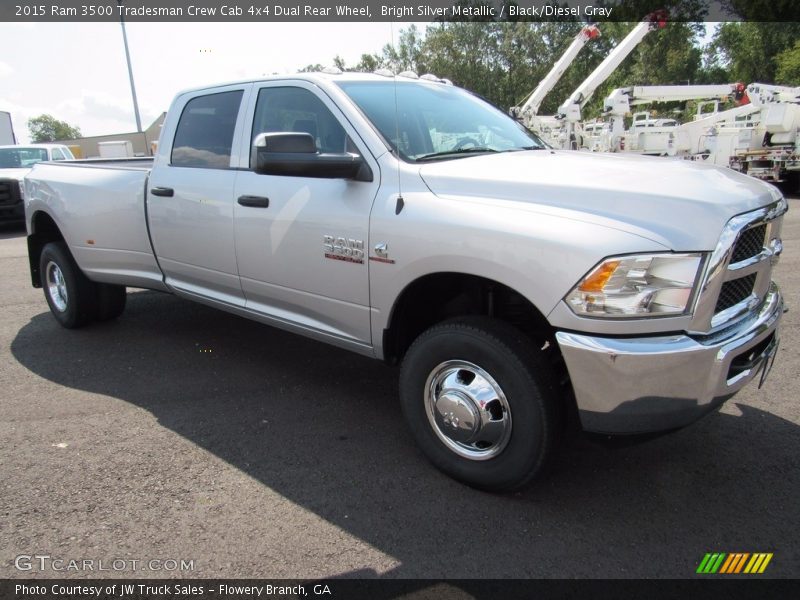 Bright Silver Metallic / Black/Diesel Gray 2015 Ram 3500 Tradesman Crew Cab 4x4 Dual Rear Wheel