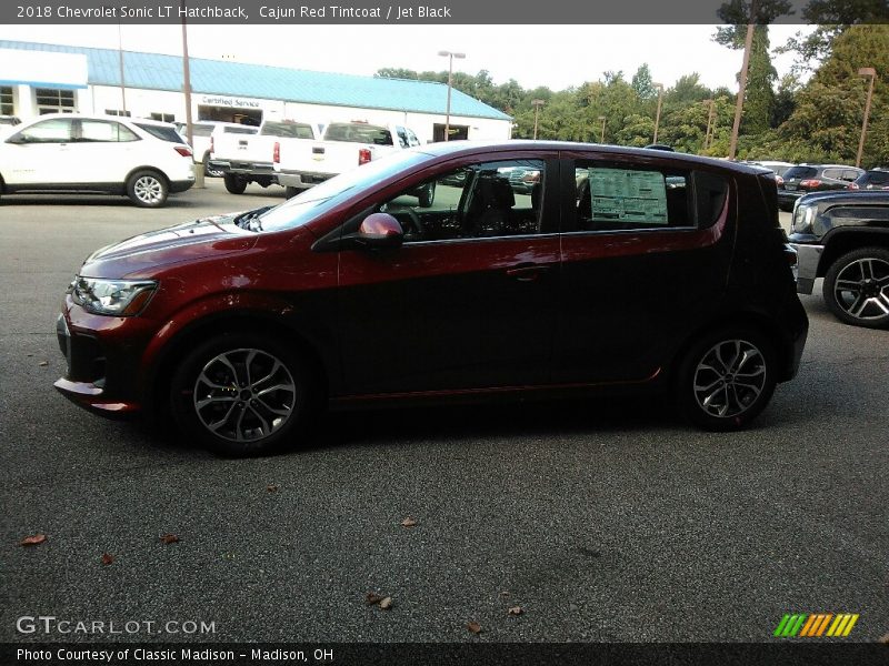 Cajun Red Tintcoat / Jet Black 2018 Chevrolet Sonic LT Hatchback
