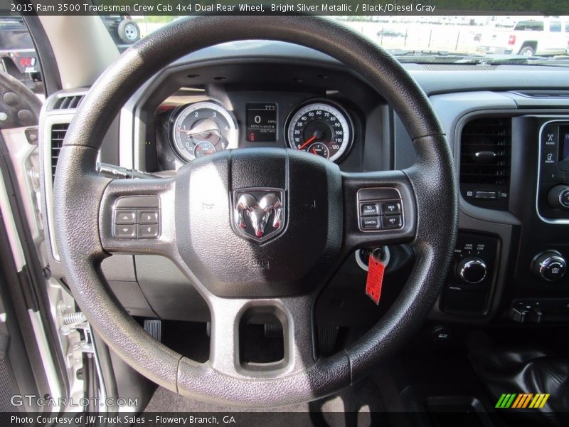 Bright Silver Metallic / Black/Diesel Gray 2015 Ram 3500 Tradesman Crew Cab 4x4 Dual Rear Wheel