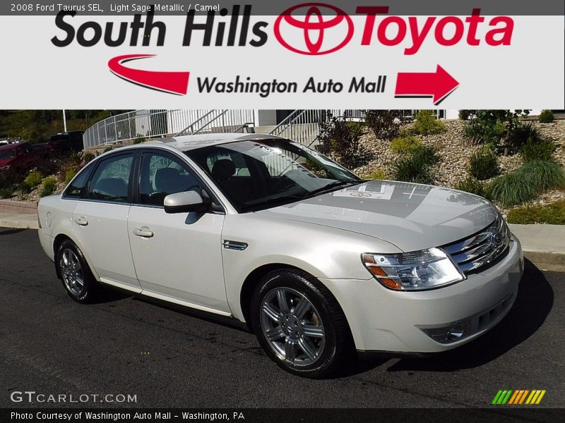 Light Sage Metallic / Camel 2008 Ford Taurus SEL