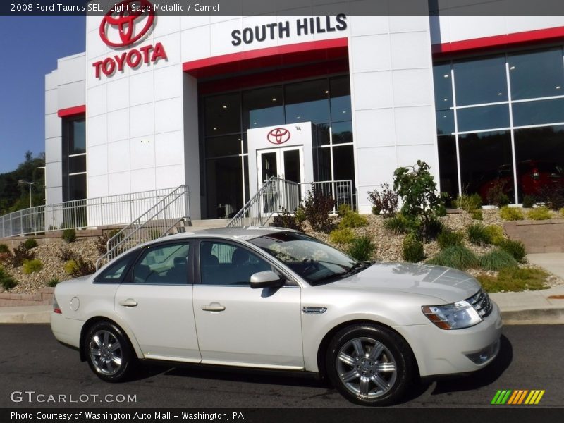 Light Sage Metallic / Camel 2008 Ford Taurus SEL