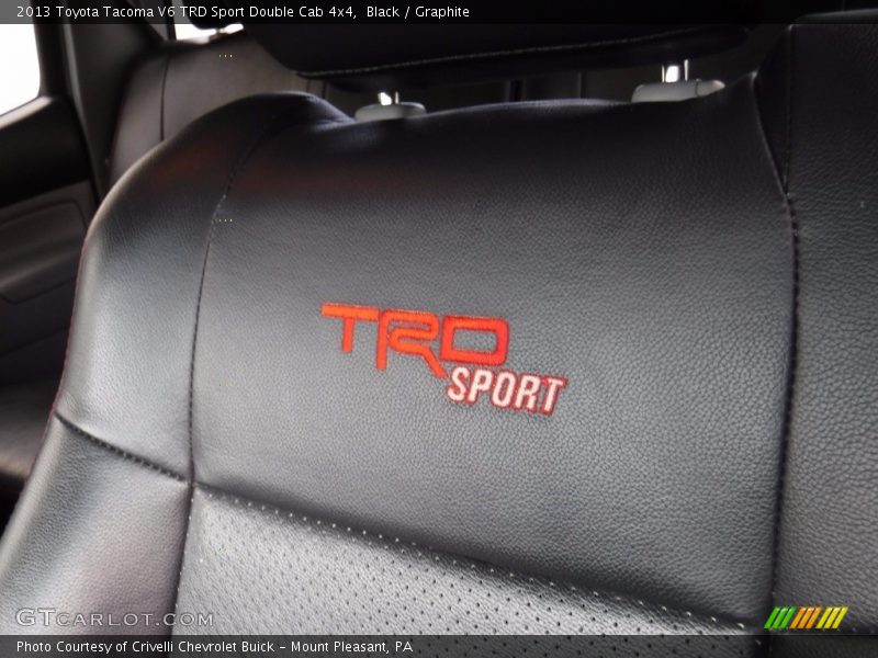 Black / Graphite 2013 Toyota Tacoma V6 TRD Sport Double Cab 4x4