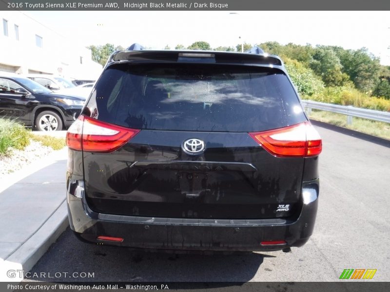 Midnight Black Metallic / Dark Bisque 2016 Toyota Sienna XLE Premium AWD