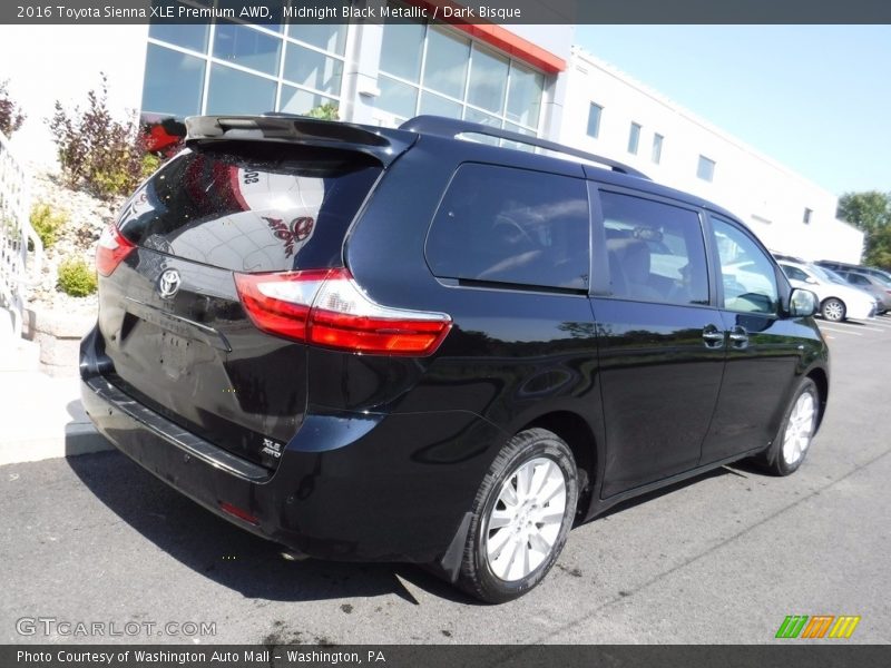 Midnight Black Metallic / Dark Bisque 2016 Toyota Sienna XLE Premium AWD